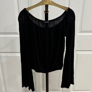 Popular Basics Black Long Sleeve Top